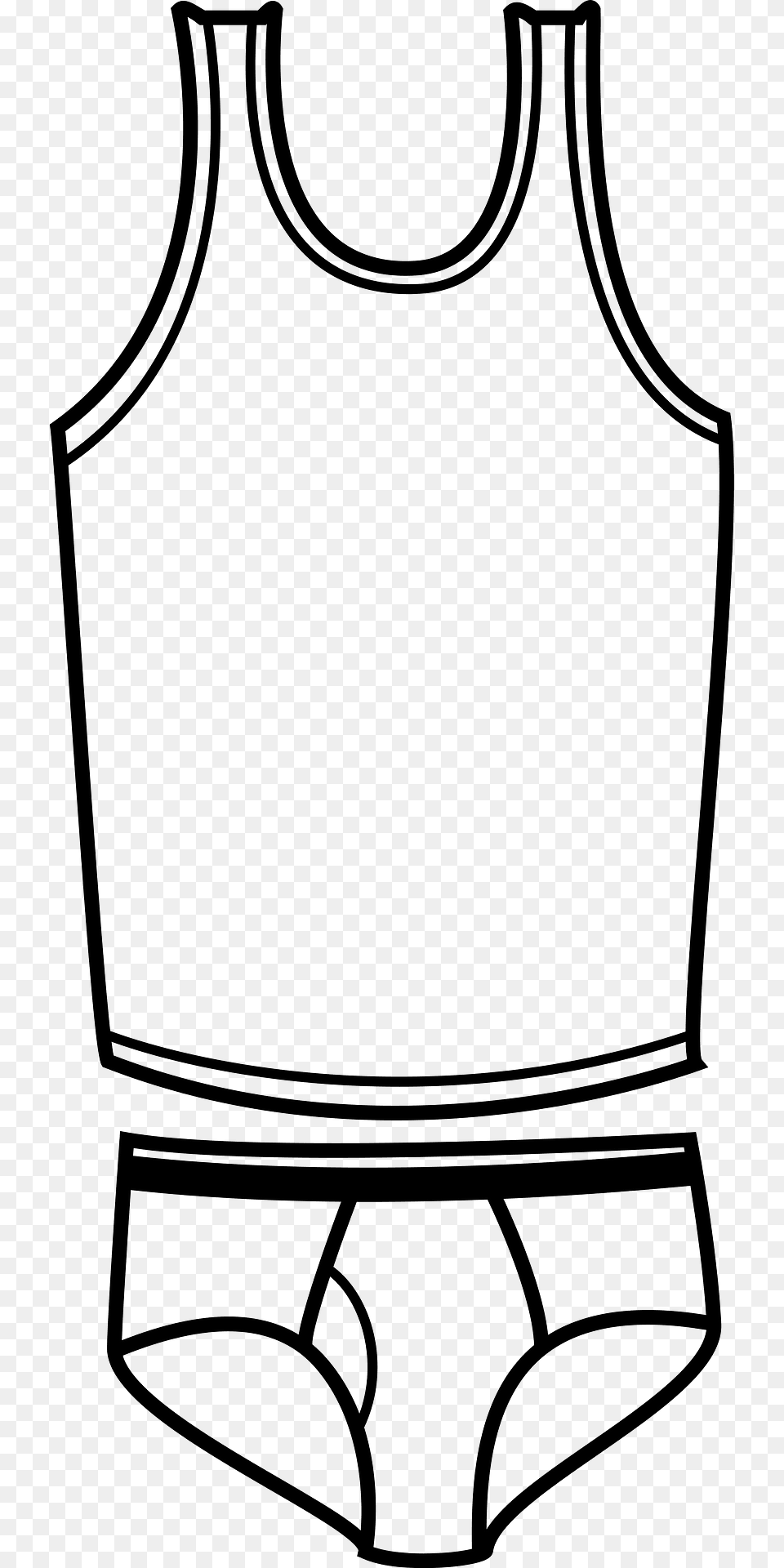 White Underwear Clipart, Clothing, Undershirt Free Png