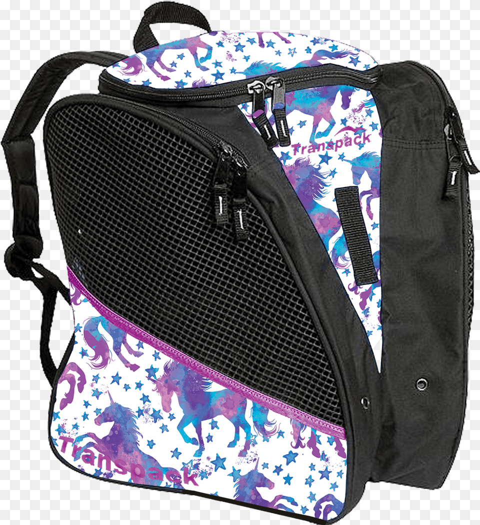 White Unicorn Style Ice Skating Transpack, Backpack, Bag Free Transparent Png