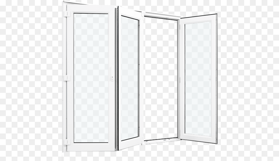 White Upvc Bifold Door Cut Out Window, Folding Door, Architecture, Building, Housing Free Png Download