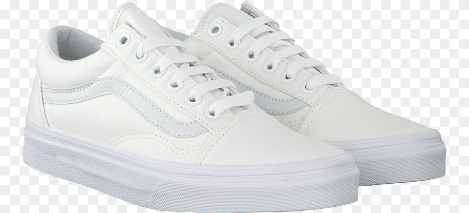 White Vans Sneakers Old Skool Wmn 2019 New Products Sneakers, Canvas, Clothing, Footwear, Shoe Free Png Download