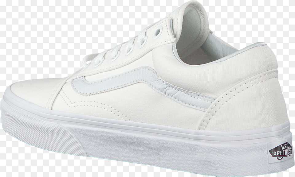 White Vans Sneakers Old Skool Wmn Sneakers, Clothing, Footwear, Shoe, Sneaker Png Image