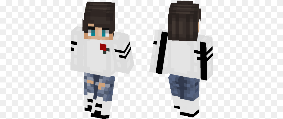 White Version Of My Skin Minecraft For Baseball Tee Minecraft Skin Free Png Download