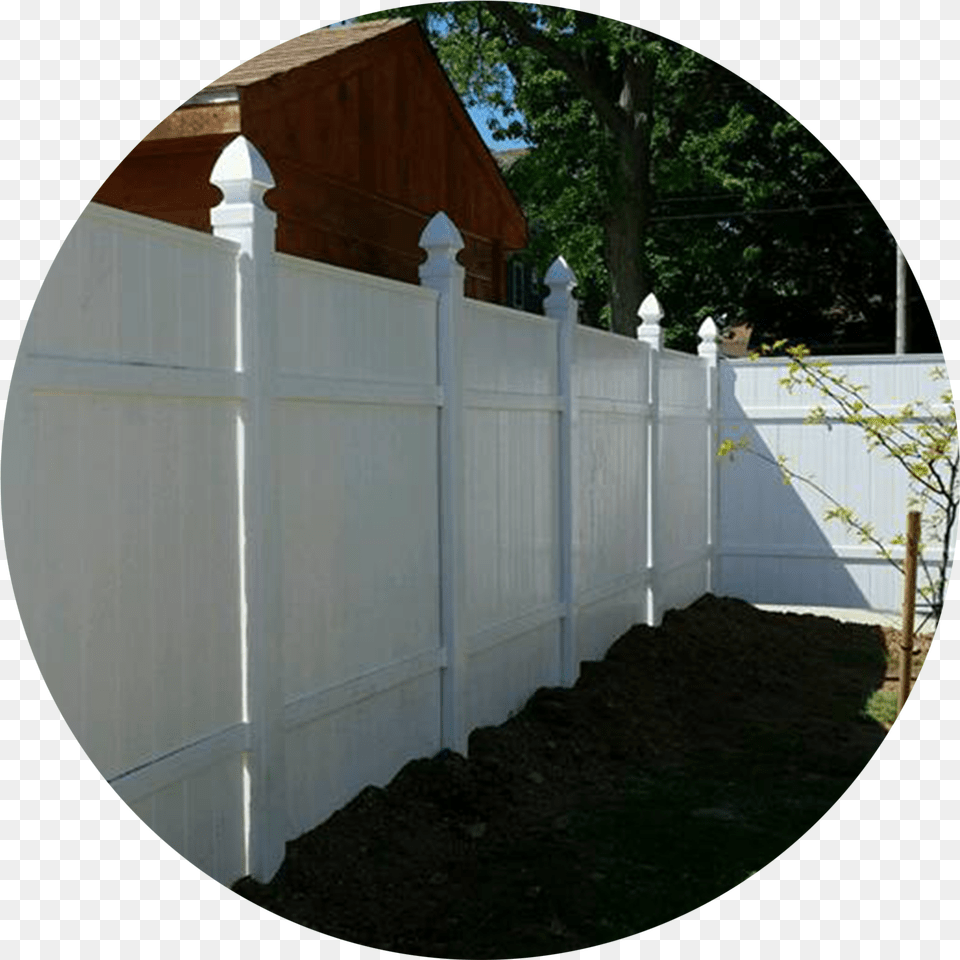 White Vinyl Fence Fence, Backyard, Nature, Outdoors, Photography Png Image