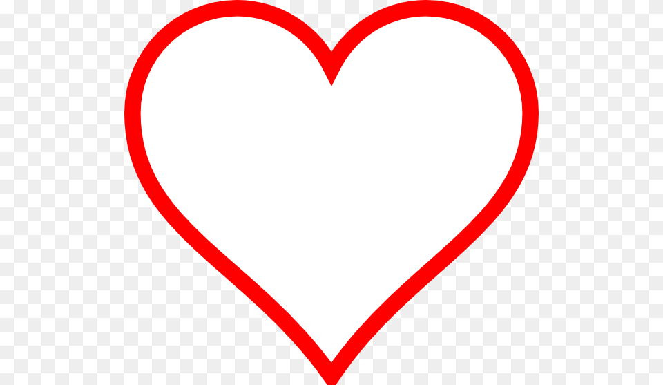 White W Clip Art Red Heart Shape Outline Png Image