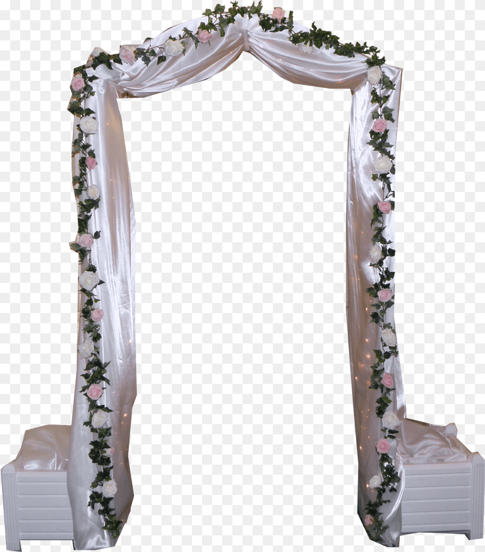 White Wedding Arch Hire With Flowers Arch, Architecture, Mirror, Photo Booth Free Png