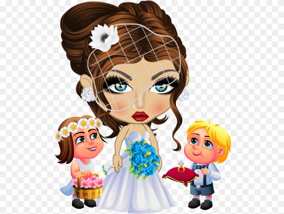 White Wedding Dress Sw2017 Flower Girl Amp Ring Boy Cartoon, Adult, Person, Female, Woman Png
