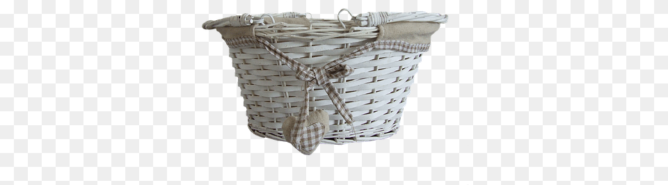 White Wicker Basket Natural Cestino Vimini Free Png