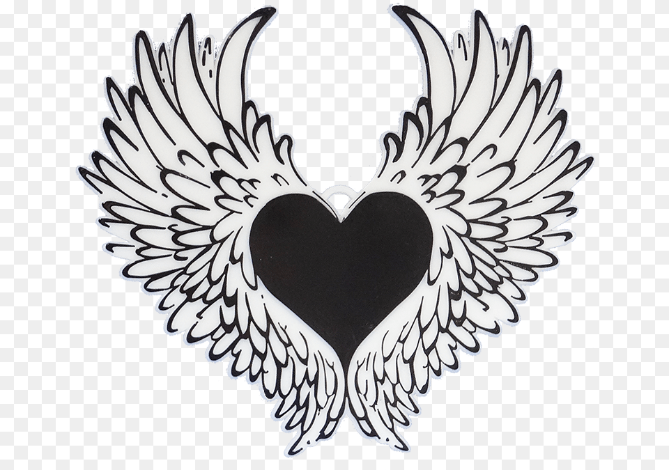 White Wings Heart With Wings Tattoo Designs, Emblem, Symbol, Animal, Bird Png