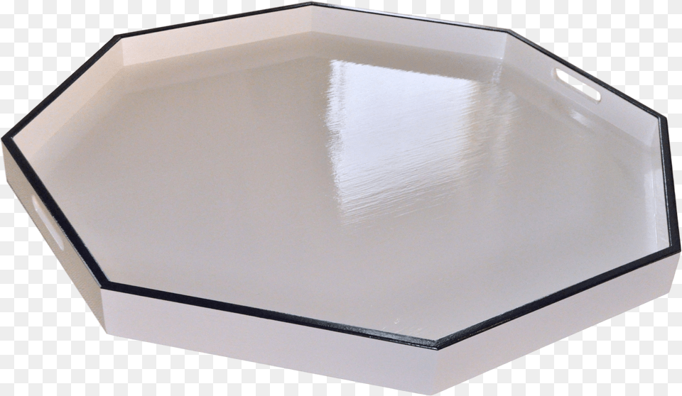 White With Navy Trim Octagon Large Ottoman Tray Box, Stencil Free Transparent Png