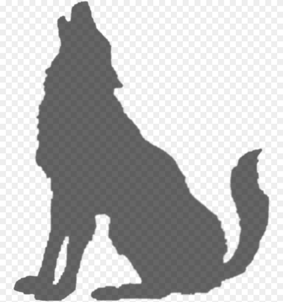 White Wolf Favicon Silhouette Of A Wolf, Gray Free Transparent Png