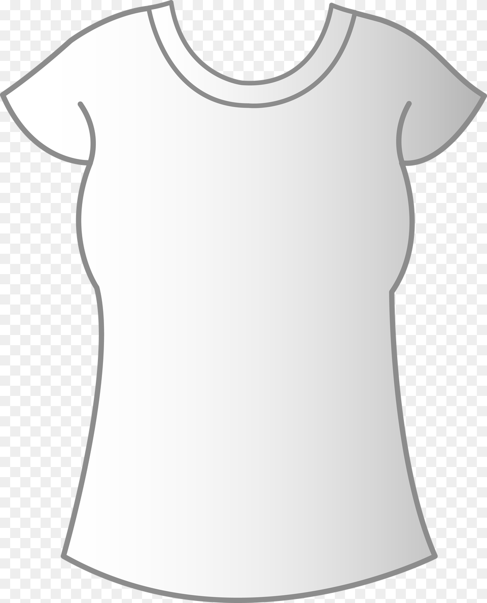 White Woman T Shirt Template Plain Black T Shirt Template Women, Clothing, T-shirt, Undershirt Free Transparent Png