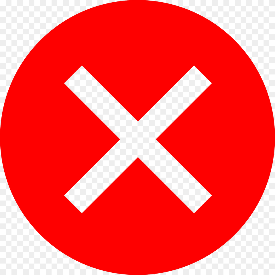 White X Red Background, Sign, Symbol, First Aid Png