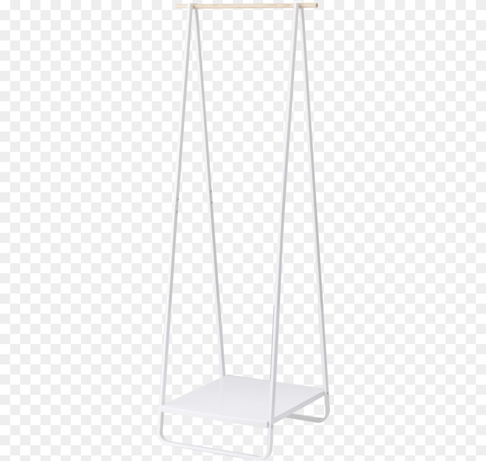 White Yamazaki Freestanding Clothing Rack With Wooden, Swing, Toy Free Transparent Png