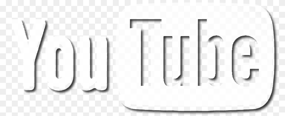 White Youtube Logo Youtube Logo Black Background, Text, Smoke Pipe, Sticker Png