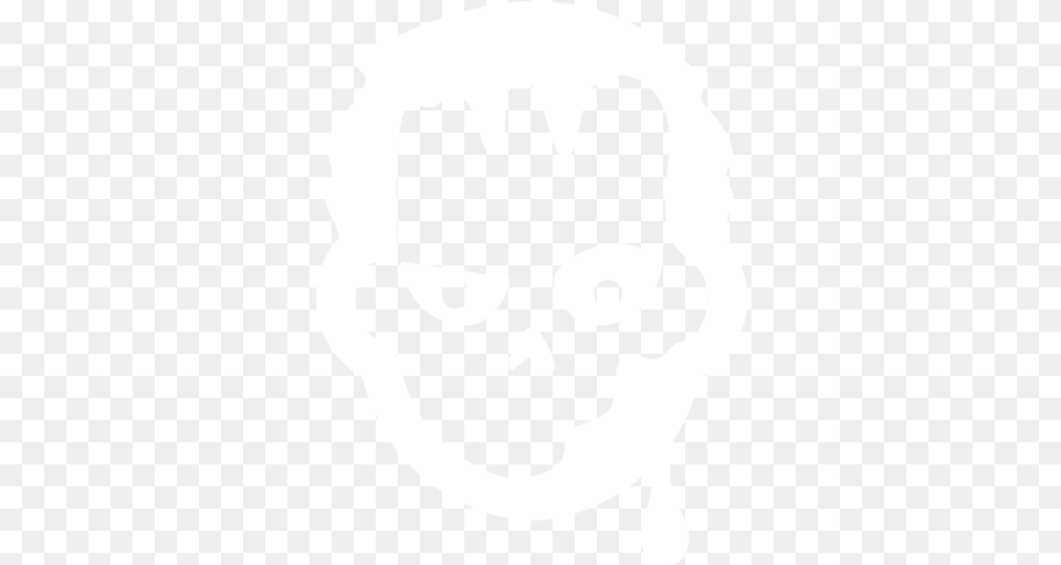 White Zombie Icon White Halloween Icons Black And White Zombie Icon, Stencil, Baby, Person, Face Free Png