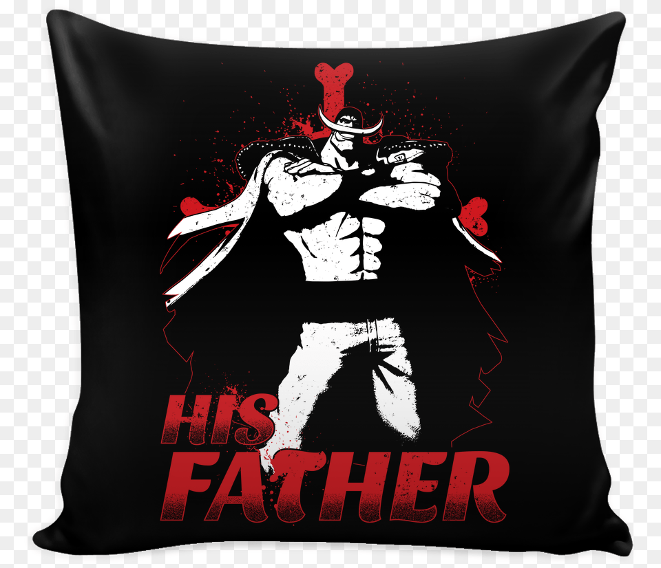 Whitebeard One Piece White Beard Father And Son Pillow T Shirt Cool Roblox, Cushion, Home Decor, Baby, Person Free Transparent Png