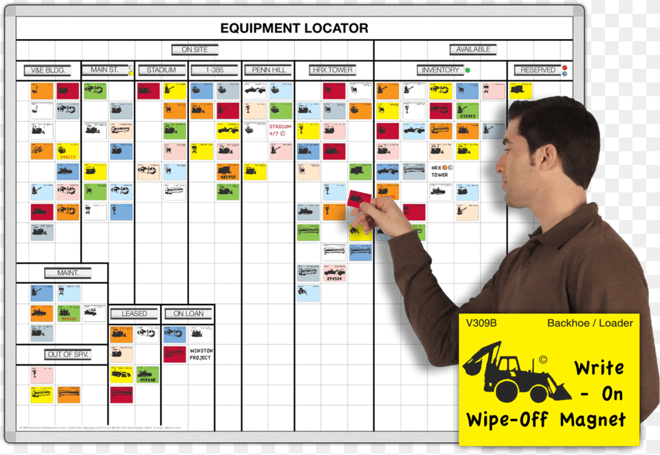 Whiteboard Magnets Visual Management, Adult, Male, Man, Person Free Png Download