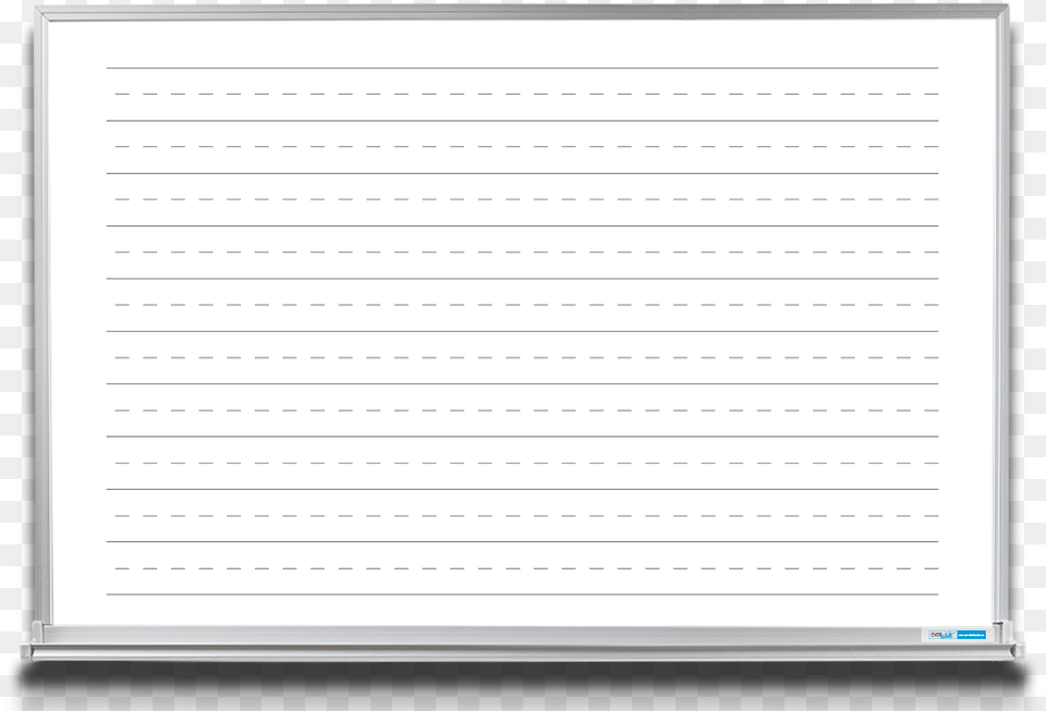 Whiteboard With Penmanship Lines Narrow Aluminum Frame Paper, Page, Text, White Board Free Png Download