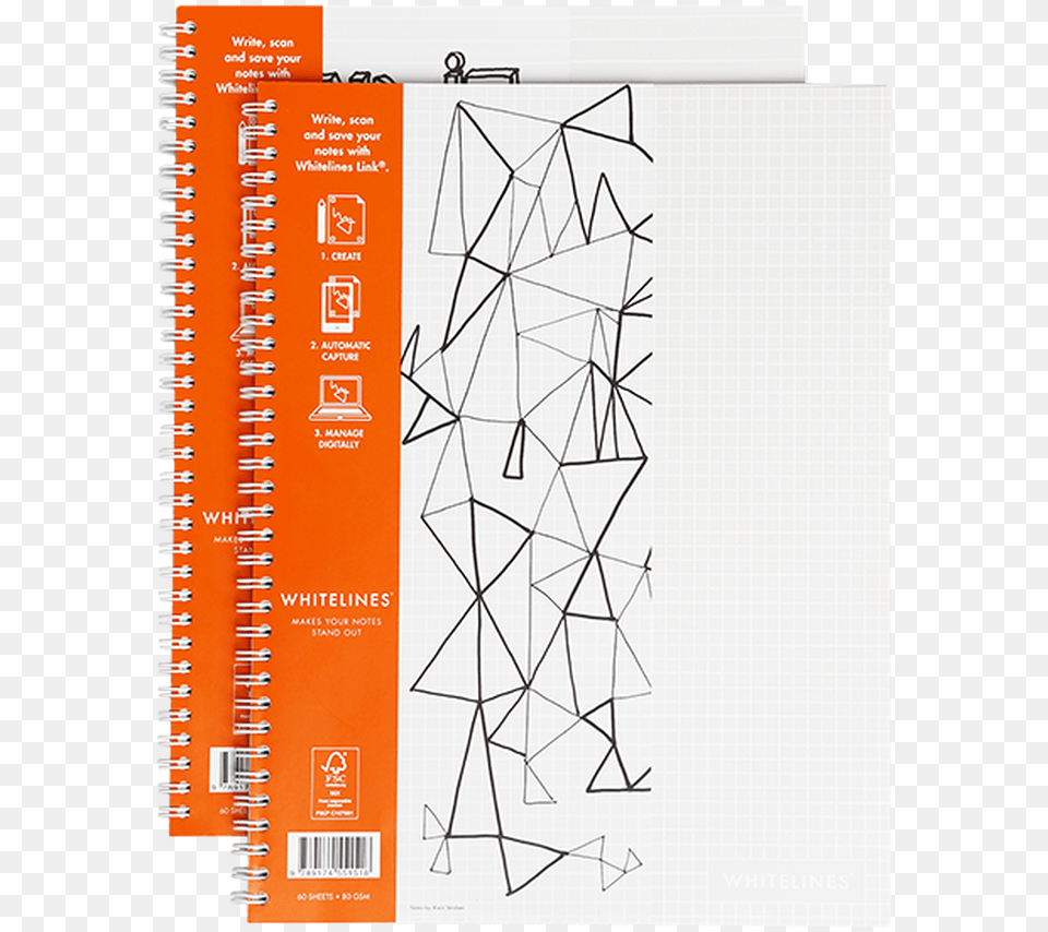 Whitelines Notebook A4 Squared Lined Or Dot Grid Paper Triangle, Page, Text, Person, Cable Png Image
