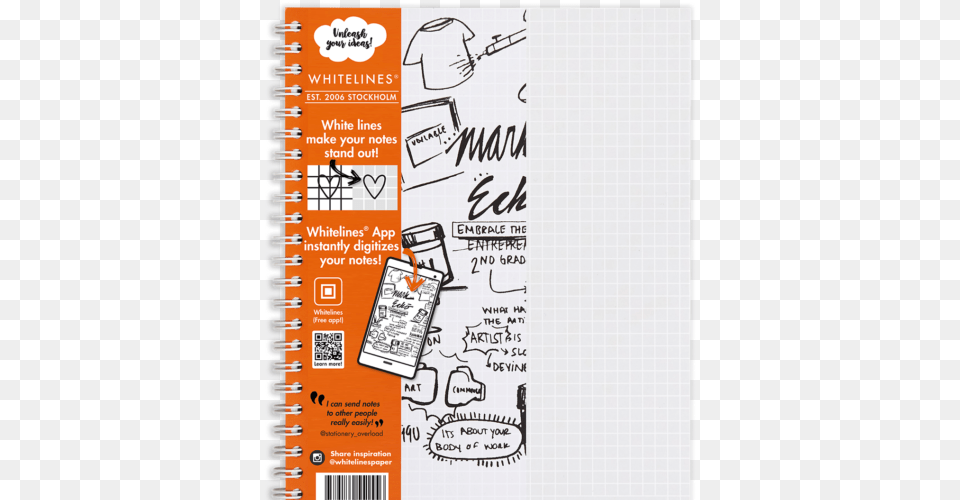 Whitelines Notebook Staples, Qr Code, Text, Advertisement, Diary Png