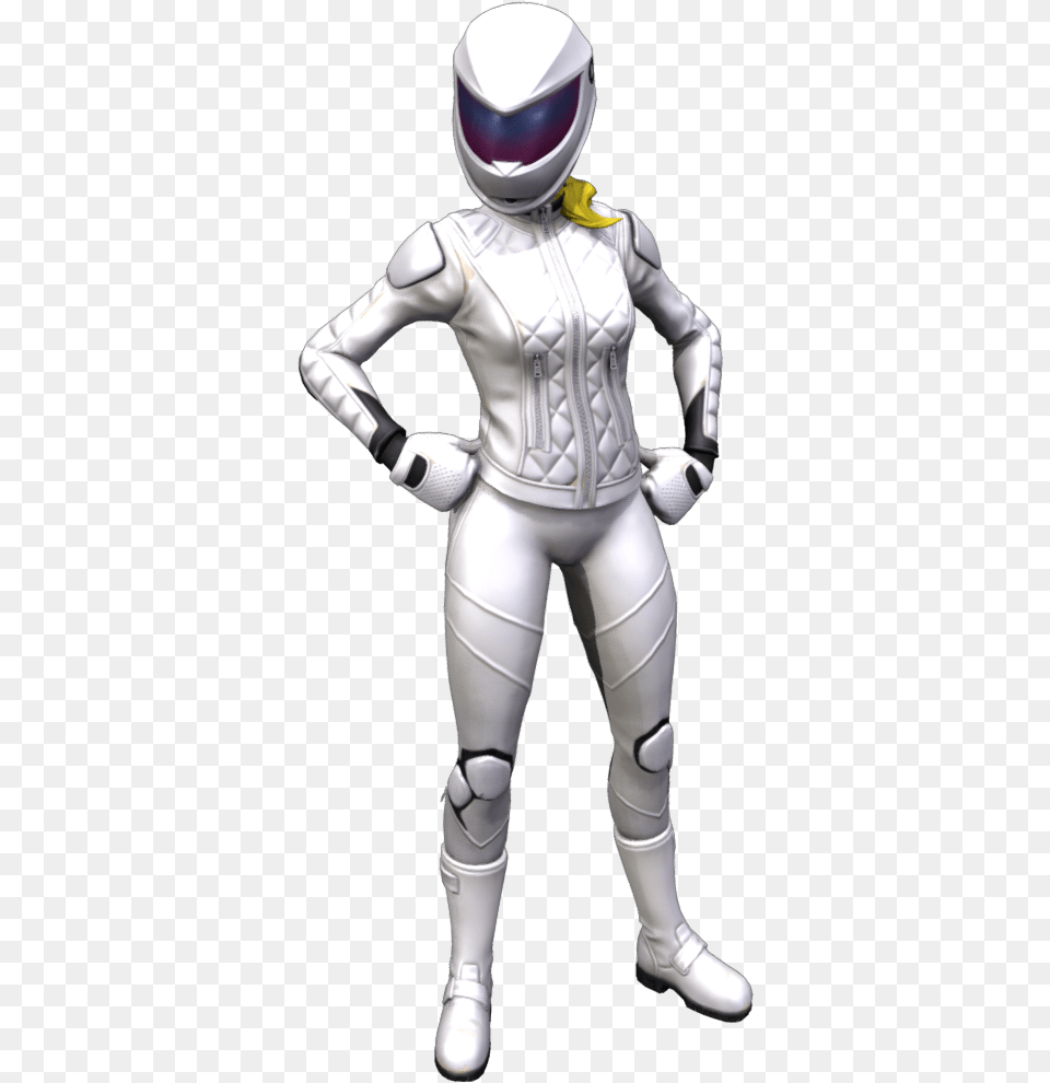 Whiteout Fortnite Outfit Skin Spandex, Person, Robot, Helmet, Armor Png Image