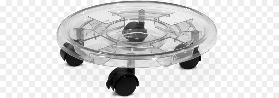 Whites 30cm Round Clear Plastic Pot Plant Trolley, Furniture, Table, Coffee Table, Device Free Png Download