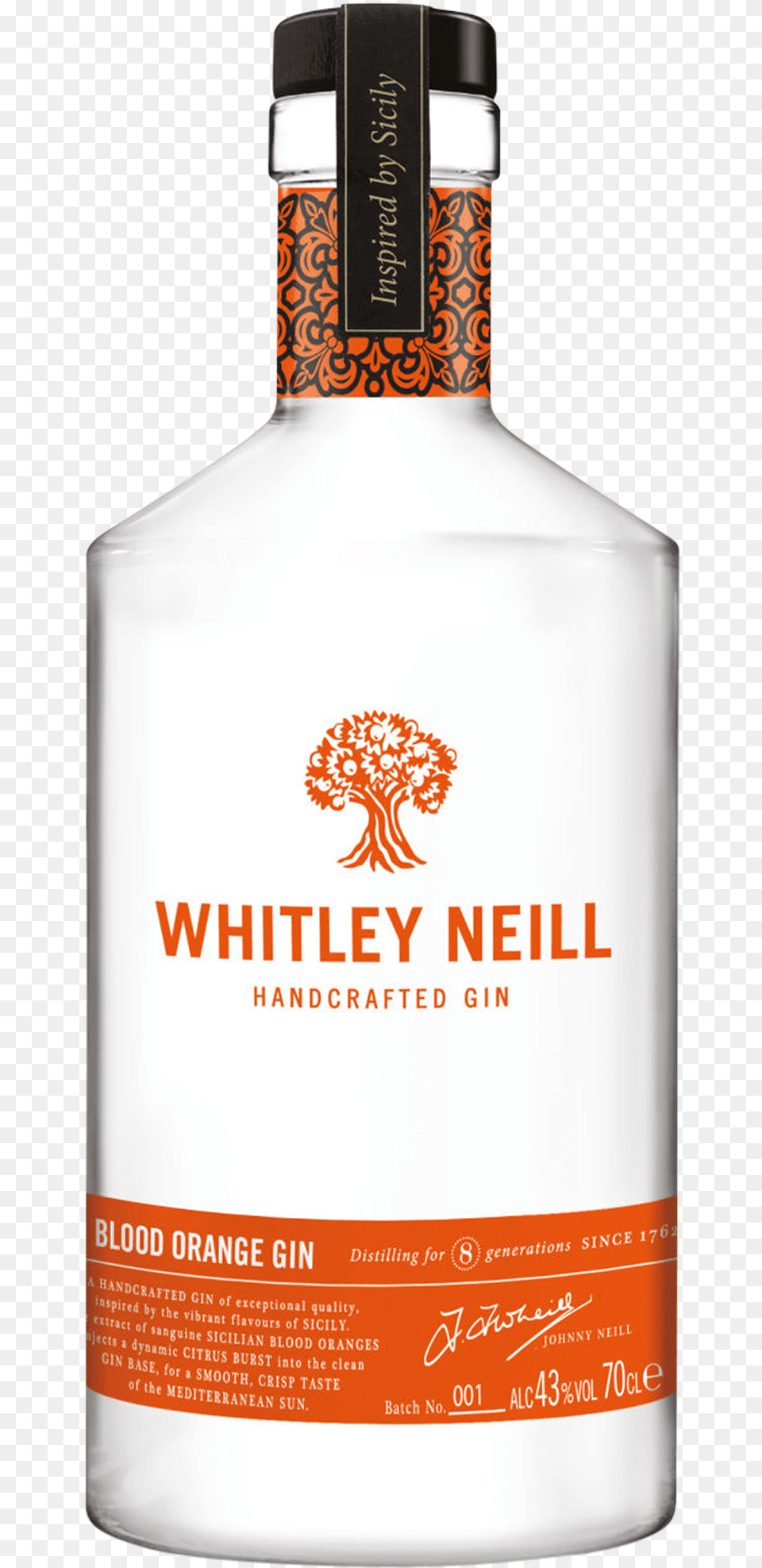 Whitley Neill Blood Orange Gin, Alcohol, Beverage, Liquor, Bottle Free Png Download