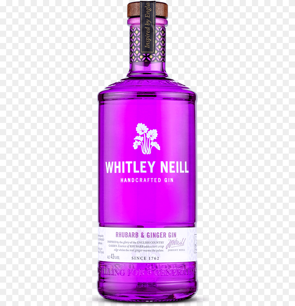 Whitley Neill Rhubarb Amp Ginger Gin, Alcohol, Beverage, Liquor, Bottle Free Transparent Png