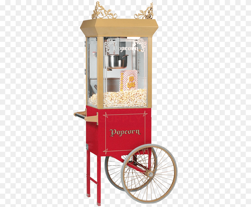Whiz Bang Old Fashioned Popcorn Cart Popcorn Popping Machine Gif, Wheel, Food Free Png