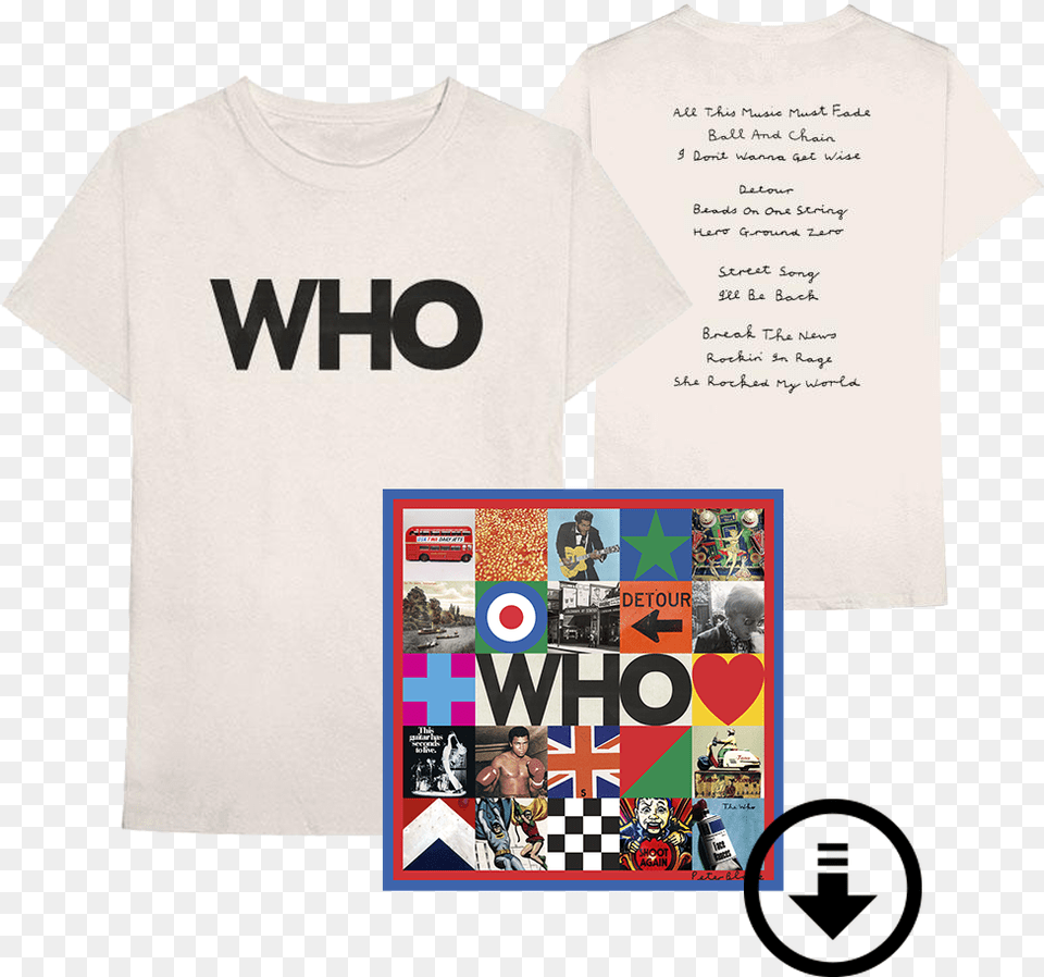 Who Album Logo T New Album Review, Clothing, T-shirt, Person, Car Free Transparent Png