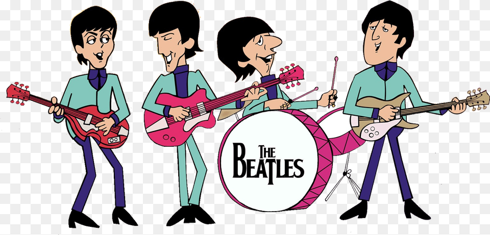 Who Broke Up The Beatles U2013 Myduhawkcom Beatles Animated, Leisure Activities, Musician, Musical Instrument, Music Band Png Image