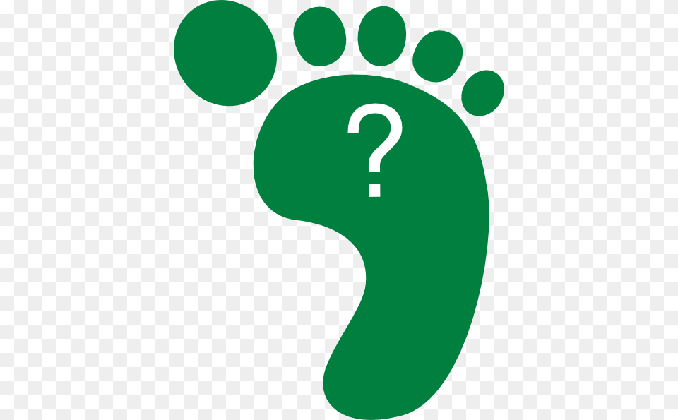 Who S Going Green Question Mark Green Question, Footprint Png