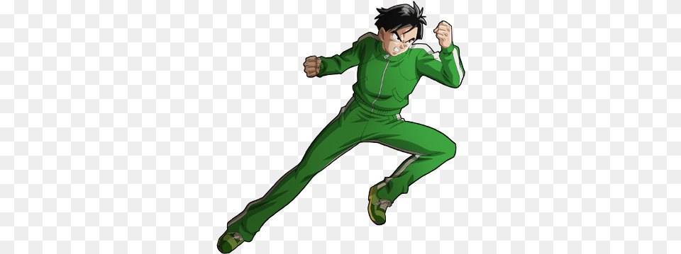 Who Saw That New Dragonball Z Movie Genius Anime Characters With Tracksuits, Green, Person, Body Part, Finger Free Png Download