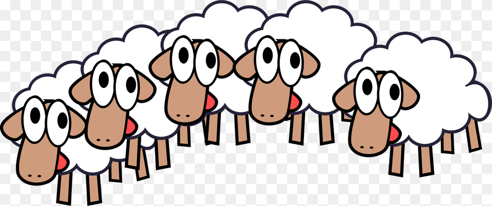 Who Wants Five Year Old Sheep Bah Group Of Sheep Cartoon, Animal, Bear, Mammal, Wildlife Png Image
