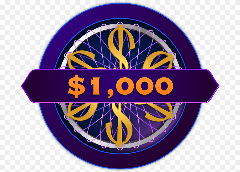 Who Wants To Be A Millionaire Money Tree Buzzin Logo, Purple, Machine, Spoke, Light Free Png Download