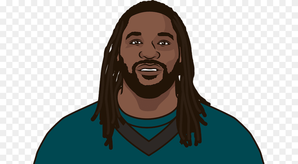 Who Was The Last Eagles Player With At Least 136 Rushing Illustration, Laughing, Portrait, Face, Photography Png