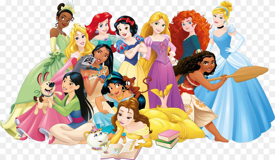 Whole Disney Princess Group, Adult, Person, Female, Woman Free Transparent Png