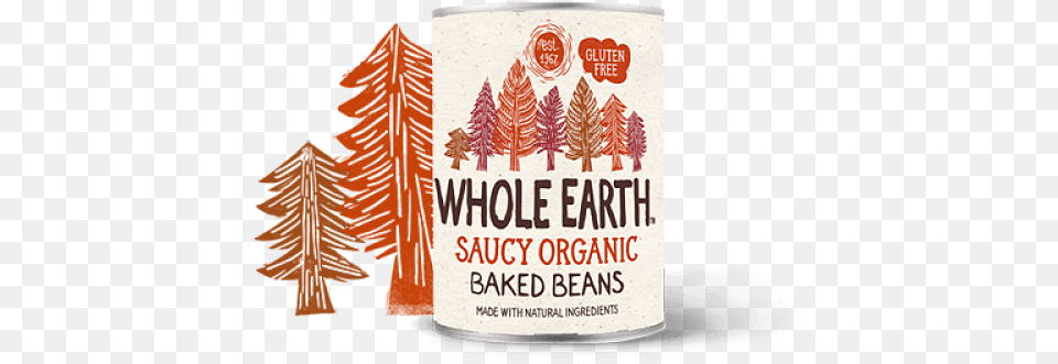 Whole Earth Beans Whole Earth Organic Baked Beans, Tin, Aluminium, Can Png Image