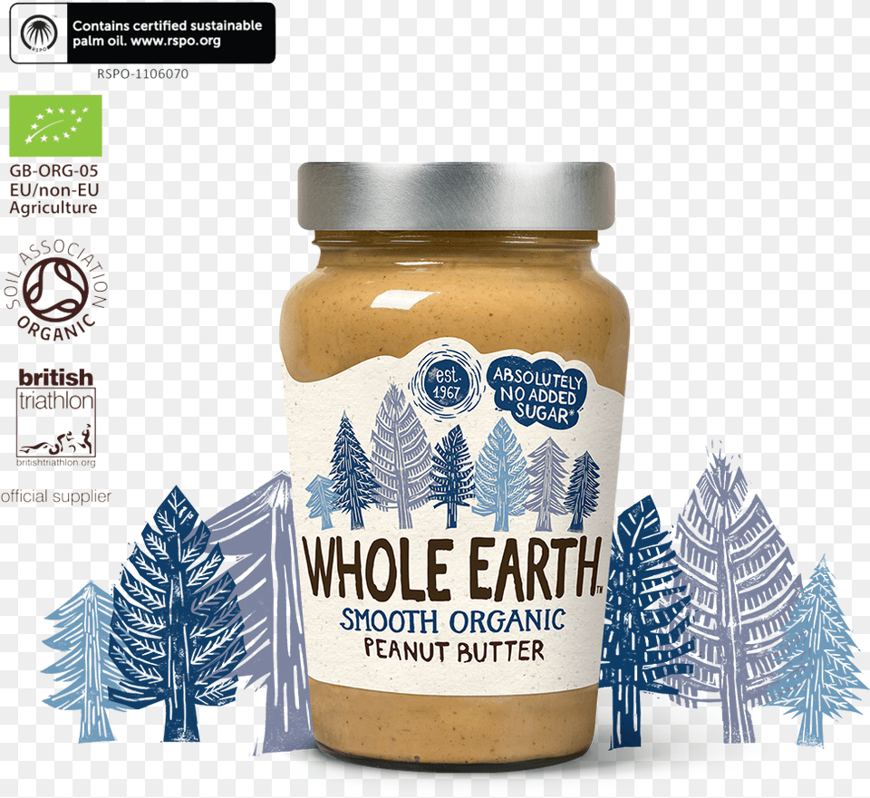 Whole Earth Smooth Organic Peanut Butter, Food, Jar, Alcohol, Beer Png Image