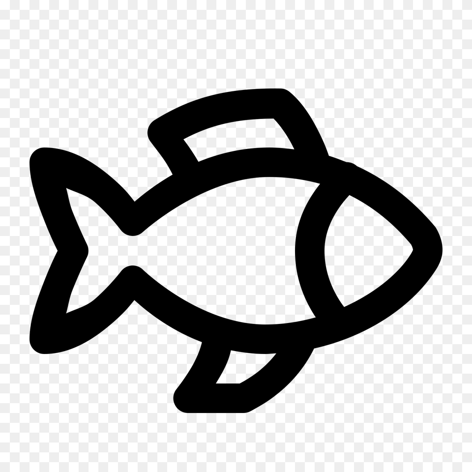 Whole Fish Icon, Gray Free Png