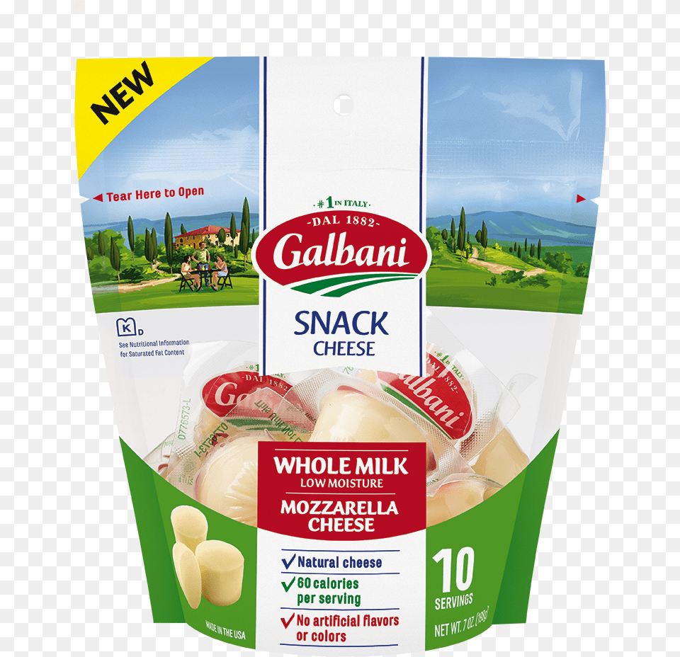 Whole Milk Mozzarella Snack Cheese Galbani Cheese Authentic Galbani Mozzarella, Advertisement, Poster, Person, Food Free Transparent Png