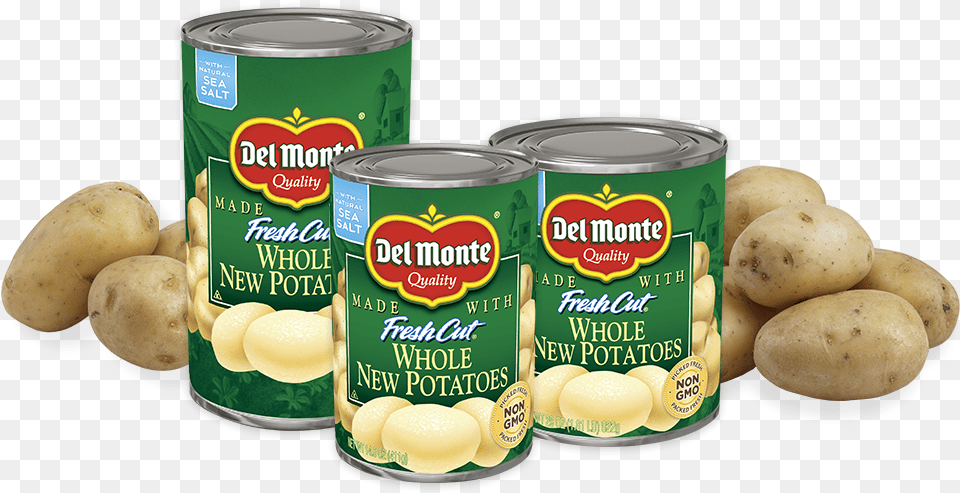 Whole New Potatoes Del Monte Foods Inc Canned Peeled Potatoes, Food, Plant, Potato, Produce Png
