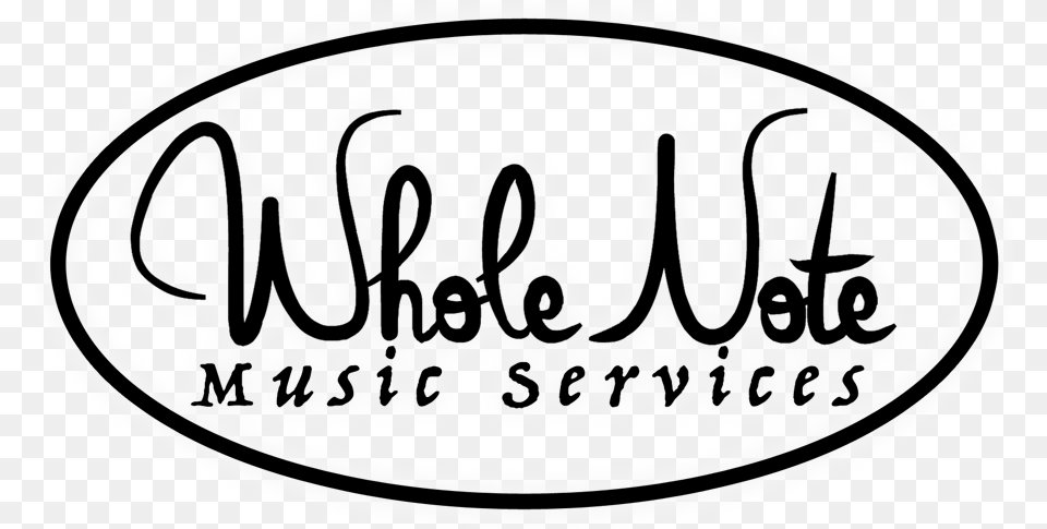 Whole Note Music Services Calligraphy, Logo, Oval Free Png Download