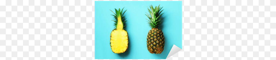 Whole Pineapple And Half Sliced Fruit Half And Whole Concept, Food, Plant, Produce Free Png