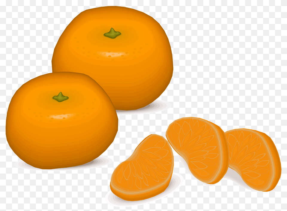 Whole Tangerines And Slices Clipart, Citrus Fruit, Food, Fruit, Orange Png Image