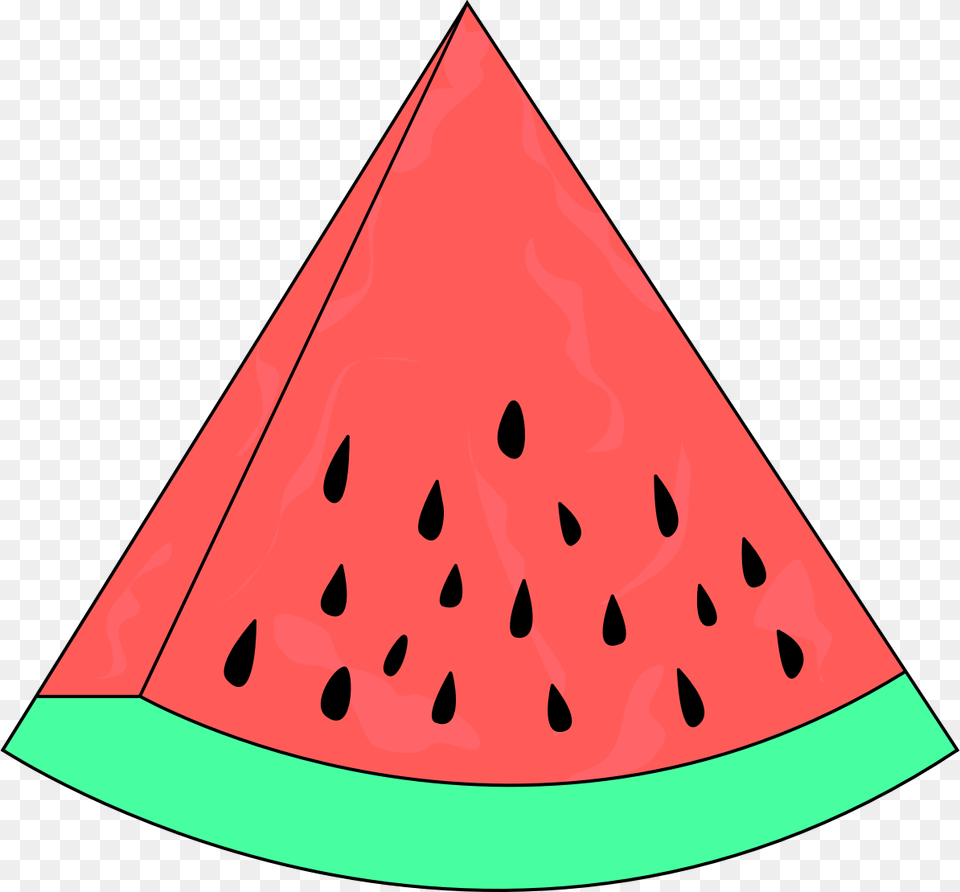 Whole Watermelon Clipart Clipart Image Image One Slice Of Watermelon Clipart, Plant, Produce, Food, Fruit Free Png