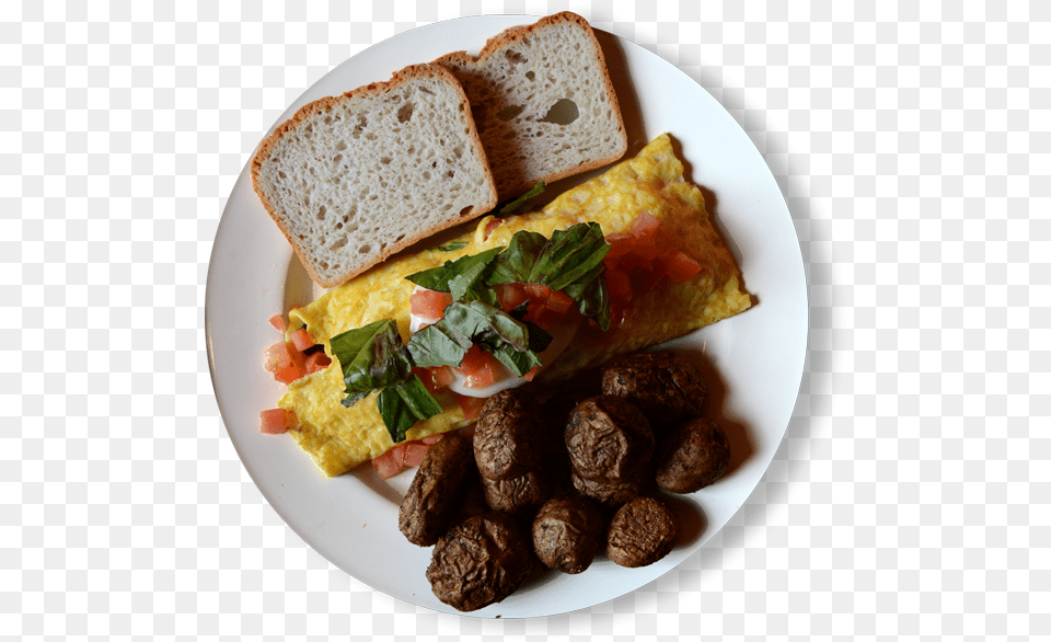 Whole Wheat Bread, Food, Plate, Egg, Omelette Free Transparent Png