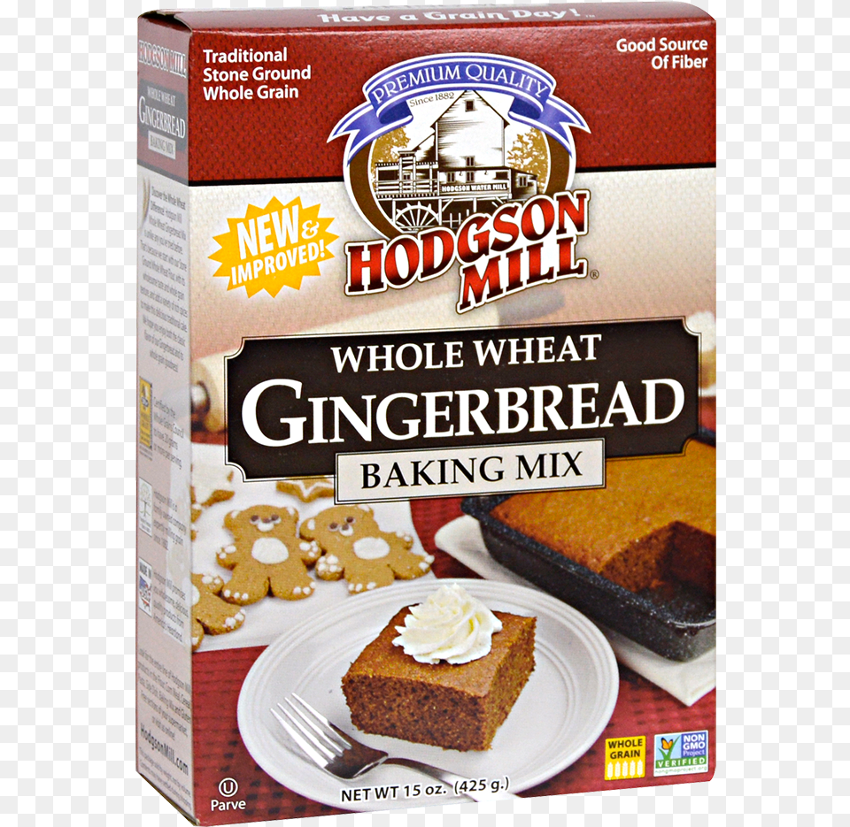 Whole Wheat Gingerbread Mix Hodgson Mill Whole Wheat Gingerbread Mix, Food, Sweets, Cookie, Bread Png Image