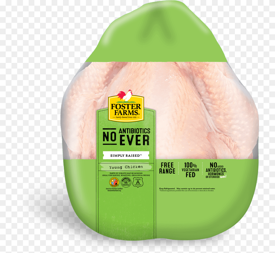 Whole Young Chicken With No Antibiotics Ever Antibiotic Chicken, Animal, Bird Free Png