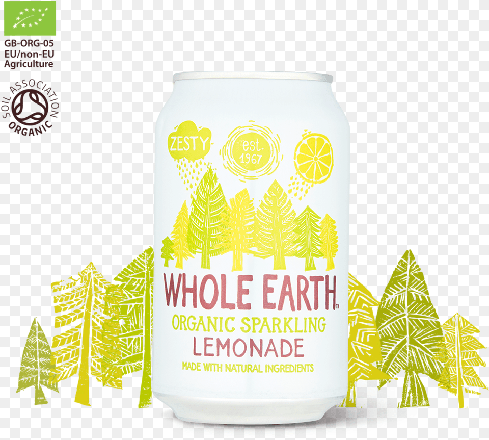 Wholeearth Organic Sparkling Lemonade, Can, Tin Png Image